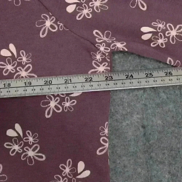 🔵 2/$15 ~ GEORGE fleece ladies sweater XL burgundy with white flowers - Picture 6 of 9